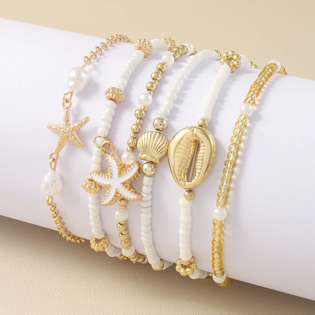 Vintage Seed Bead Stacked Bracelet