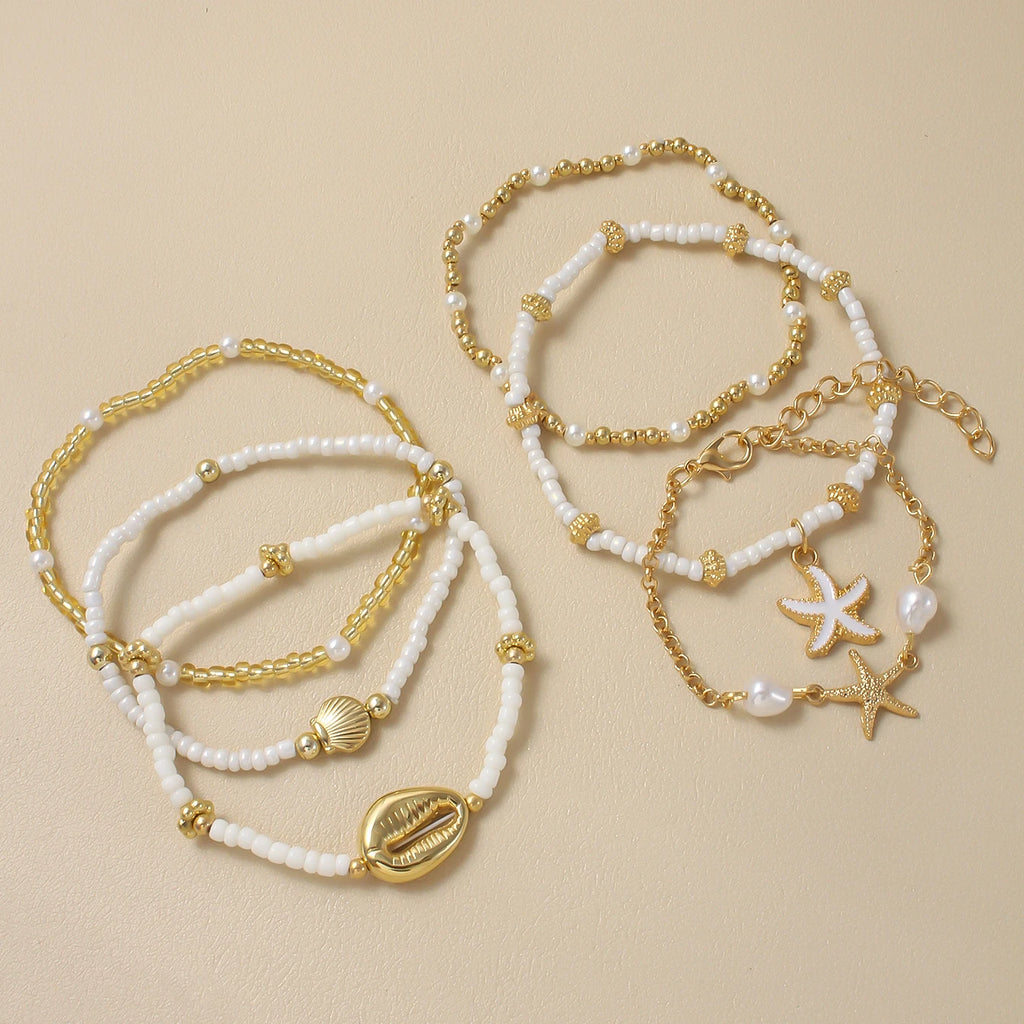 Vintage Seed Bead Stacked Bracelet