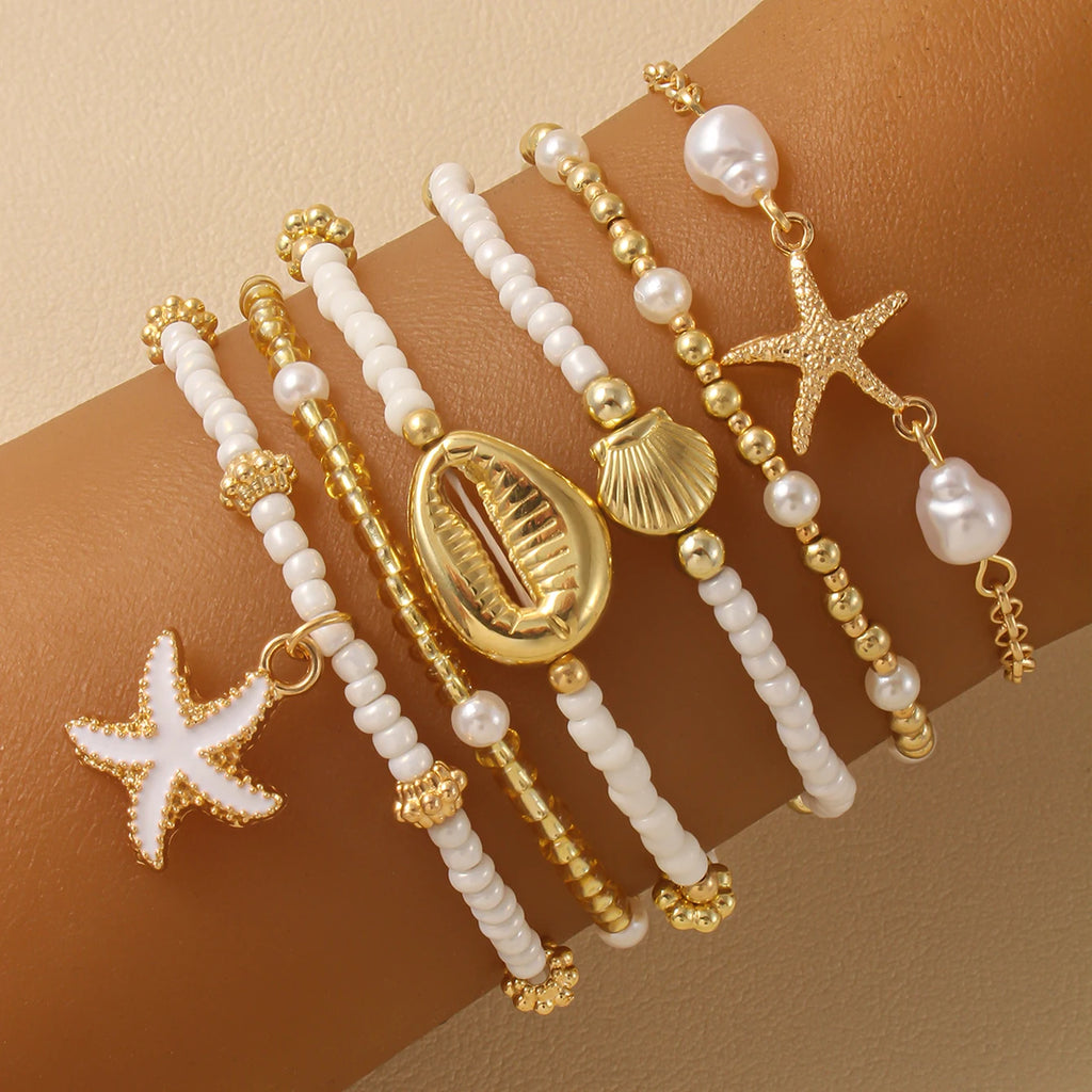 Vintage Seed Bead Stacked Bracelet